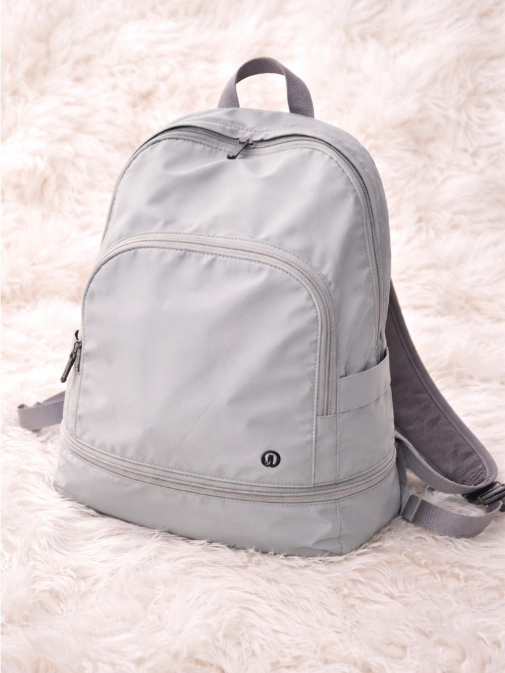 Lululemon Backpack Gray | Lightweight Nylon Gym Bag READ DAMAGE - Picture 1 of 16
